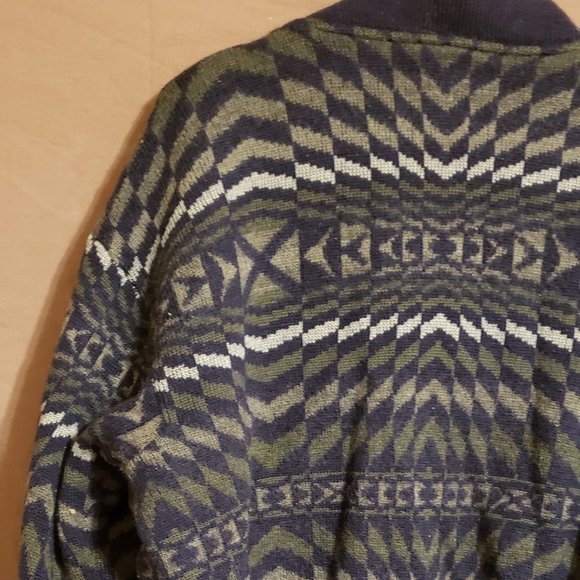 Authentic Geiger Sweater/Jacket, Blue, Tan, White & olive, 50 - Picture 6 of 12
